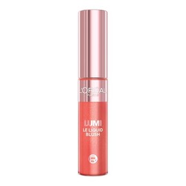 L'Oréal Paris Lumi Blush, rubor líquido para mejillas acabado glowy luminoso, tono Coral Glow,11ml