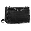 Crazy Chic Women's Chain Shoulder Bag Snake Leather Quilted Flap