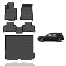 All Weather Floor Mats and Cargo Liner Set Fit for Benz GLC 2023 2024 2025 GLC 300 GLC 350e GLC 43 AMG TPE Car Mats Floor Liners GLC Accessories