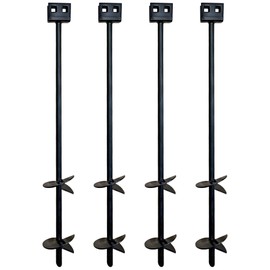 3/4" x 30" Mobile Home Double Disk Earth Auger Anchor, Heavy Duty Steel - RV, Camping, Tents, Trampolines, Deer Stands (4 Pack)