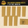 Dura-Gold Premium 1" x 4" Gold Sandpaper Micro Sheets, 220