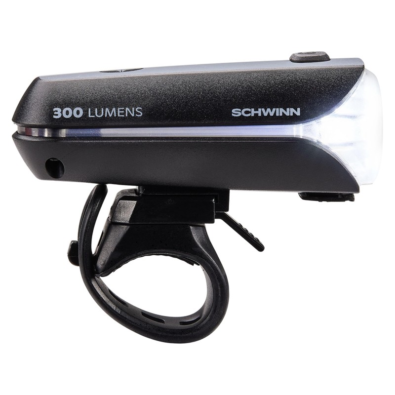 Schwinn LED Bike Lights Set, USB Rechargeable Headlight and Battery-Operated