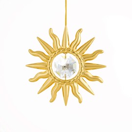 Mascot Sunburst Sun Catcher Ornament with Clear Crystals - Gift for Thanksgiving, Anniversary, Christmas, Wedding or Home Decorations