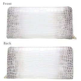 Belkut Crocodile Leather Embossed Abdominal Center Head, Himalayan Style, Long Wallet, Round Zipper, High Quality, Suitable for Men and Women, Himalayan