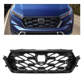 KUAFU Front Bumper Upper Grille Grill Compatible with 2023-2024 Honda CRV CR-V Radiator Grille Black