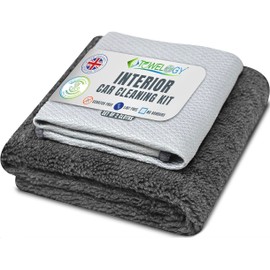 Towelogy® G54 Deluxe Car Interior Cleaning Cloths Microfibre Window & Dashboard Cloths For Interiors (Grey)