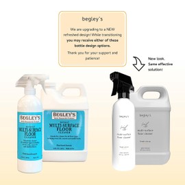 Begley's Best Earth Responsible Plant-Derived Multi Surface Floor Cleaner, Fresh Citrus Scent, 24 oz, 2 Pack