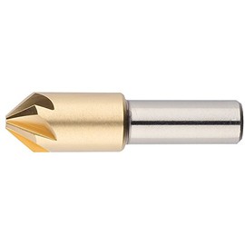 Morse Cutting Tools 25688 Chatterless Countersink, M42 8% Cobalt, Titanium Nitride Coated, 6 Flutes, 82 Degree Point, 3/8" Size