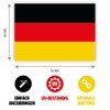 HouseholdBasics 10 x Germany Flag Stickers 7.4 x 5.2 cm