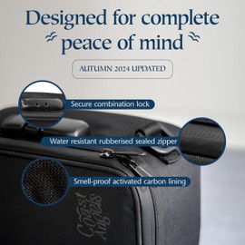 COAST ANGELS Smell Proof Bag with Combination Lock – Premium Smell Proof Container – Portable Stash Box for Outdoor, Festival, Party