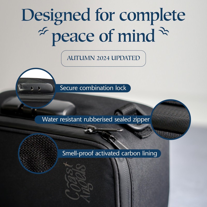 COAST ANGELS Smell Proof Bag with Combination Lock – Premium