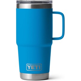 YETI Rambler 30 oz Travel Mug, Stainless Steel, Vacuum Insulated with Stronghold Lid, Big Wave Blue