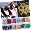 Baluue 3sets DIY Nail Set Sequin Glitter Nail Art Stickers