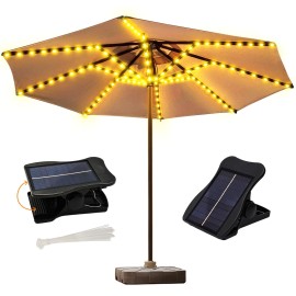 Znycye Solar Umbrella Lights, Patio Umbrella Lights Outdoor with 8 Modes 3V Solar Pa...