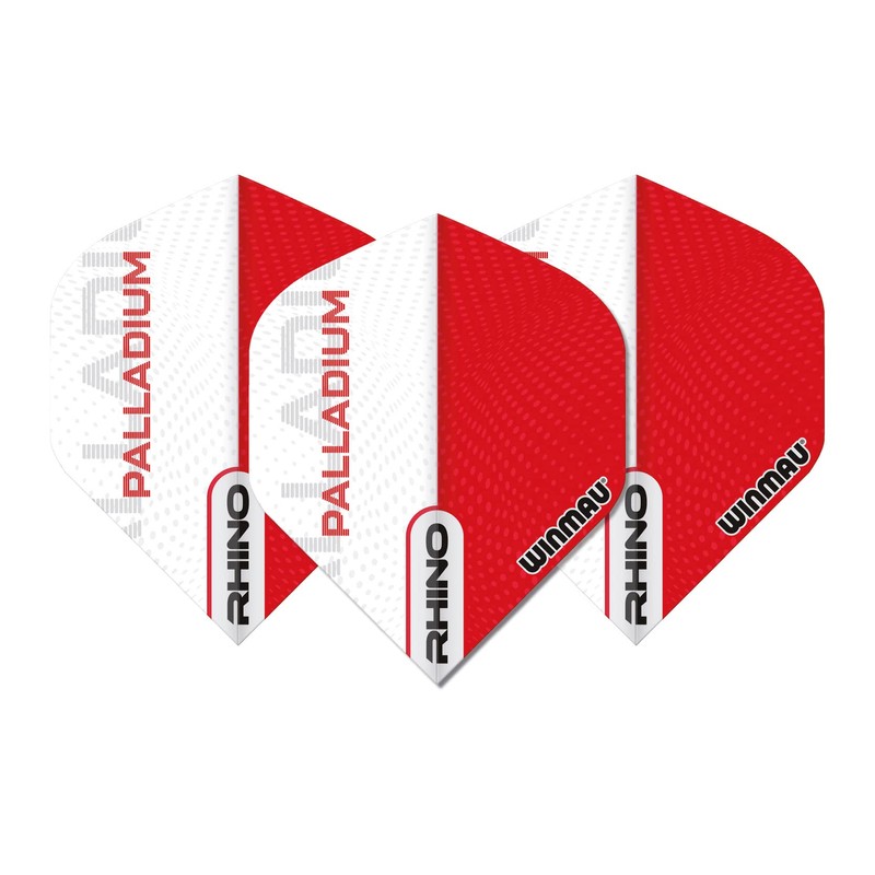 WINMAU Rhino Palladium Red and White Extra Thick Dart Flights