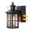 EDISHINE Porch Light with GFCI Outlet, Motion Sensor Outdoor Wall