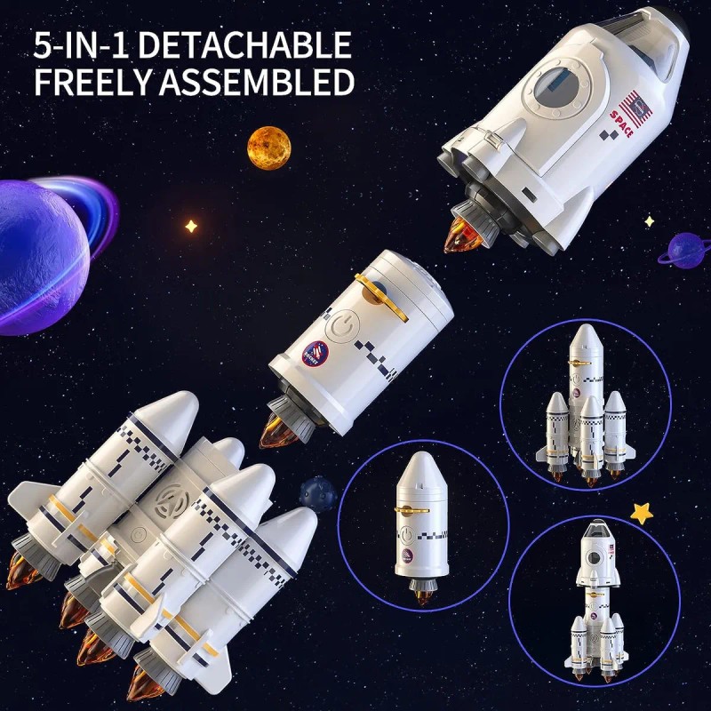 Temi Space Shuttle Rocket Toys Para 3 4 5 6