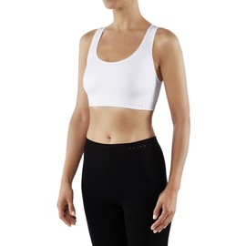 FALKE ESS Women Madison Low Support sports bra, Size L, White, polyamide mix - Sweat wicking, fast drying