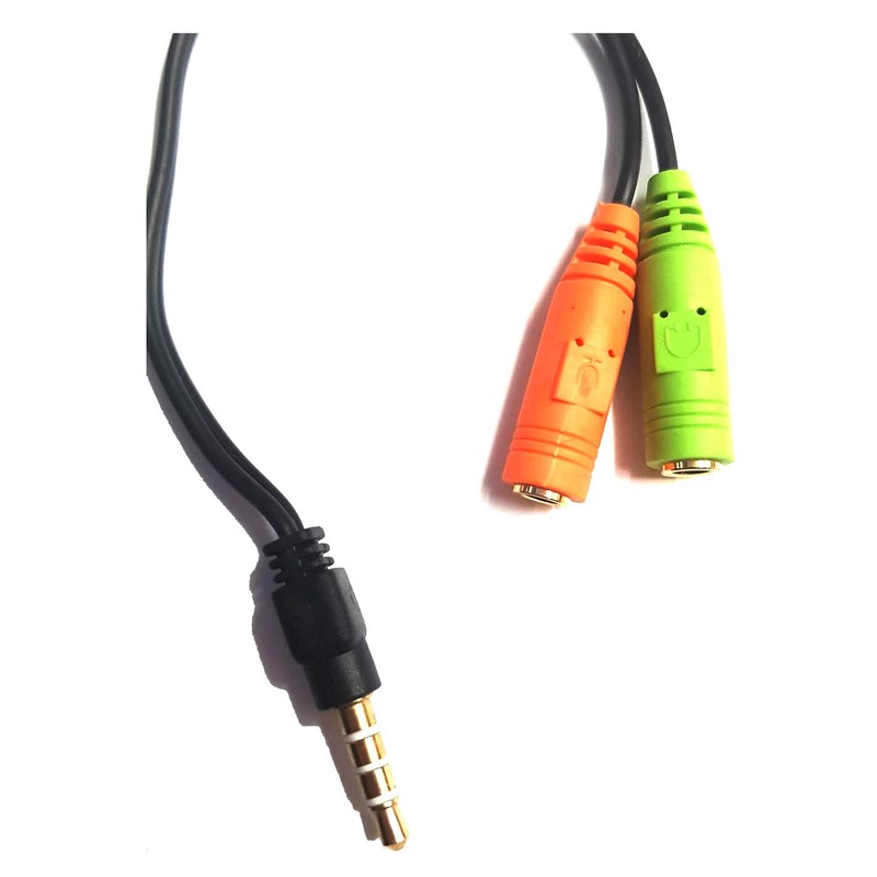 Mr Gadget's Solutions 3.5mm Stereo Headphone Microphone Audio Splitter Cable