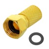 Elektronik-Technik F-Connector 6.5-7 mm + F-Double Socket Gold-Plated Coupling Satellite