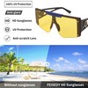 FEISEDY Women Sunglasses, Oversized Square Flat Top Shield Shades for