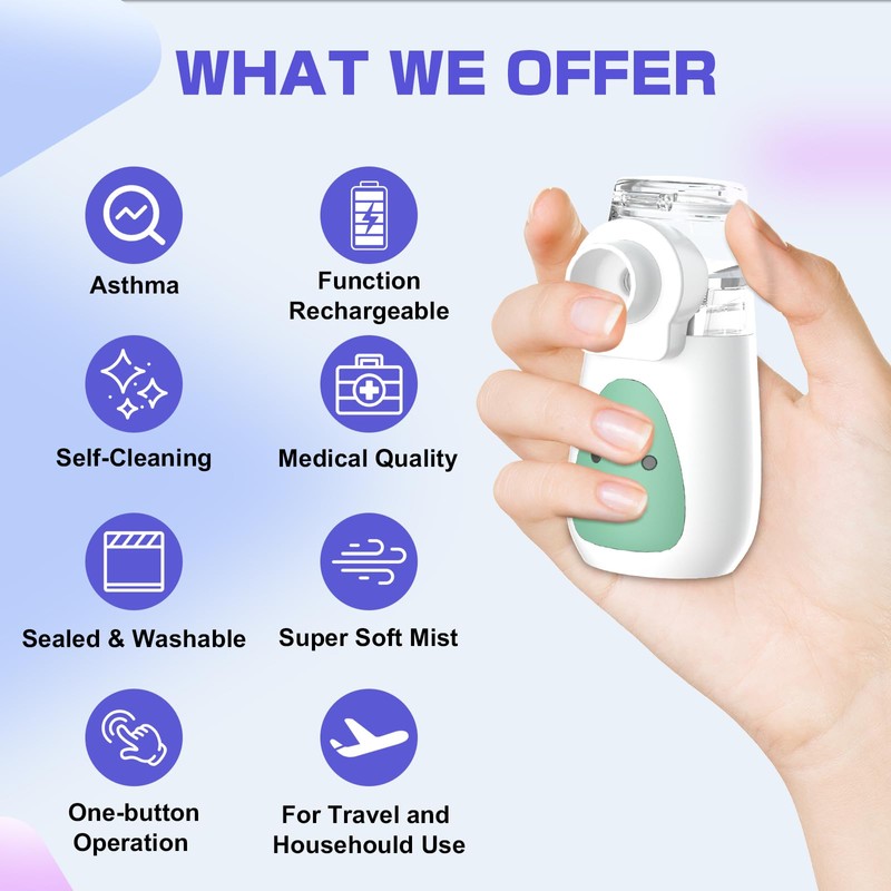 UHOUSEST UHOUSEST Nebuliser Machine for Adults & Kids, Portable Nebuliser