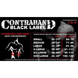 Contraband Black Label 4340 4in 7mm Top Grain Aniline Leather Weight Lifting Belt | Useful for Bodybuilding, Powerlifting, Squats, Deadlift, and Bench Press