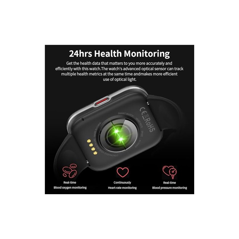 Reloj inteligente, multimodos deportivos con frecuencia cardíaca SpO2, resistente al