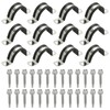 PATIKIL 12Pcs Pipe Clamps, 1-1-4 Inch 304 Stainless Steel Rubber