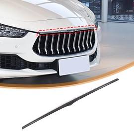 TOYCIDFG Car Front Grille Decor Cover Trim Compatible with Maserati Ghibli 2018-2024, Car Exterior Decoration Accessories (Carbon Fiber Pattern)
