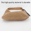 AIMALL Light Brown Handwoven Straw Shoulder Bag with Magnetic Buckle,
