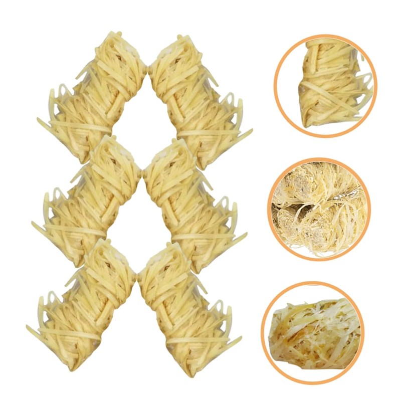 IWOWHERO 50pcs Wooden Firelighters Carbon Wax Sticks Natural Igniters for