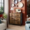 WLIVE Fabric Dresser for Bedroom, 6 Drawer Double Dresser, Storage