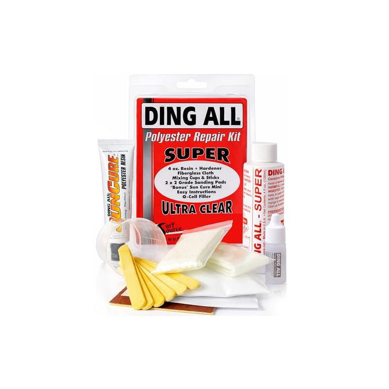 Ding All Polyester Repair Kit for Surfboards - 4 Oz