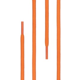 Di Ficchiano Round Shoelaces for Business, Sports and Leather Shoes, Tear-Resistant All-Round Laces, Diameter 3 mm, Lengths 60 cm - 130 cm, 25 Colours Made in Europe, orange
