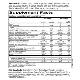 SmartyPants USDA Organic Kids & Toddler Multivitamin, 180 Vegetarian Gummies