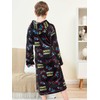 Doctor Unicorn Boys Soft Hooded Bathrobe Kids Warm Gamer Fleece