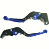 Blue Motorcycle Accessories Engrave Logo Brake & Clutch Levers Set
