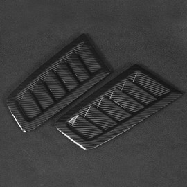 Car hood vent louvers, ABS Front Bonnet Hood Vent, Engine Hood Vent Compatible With Focus Rs Mk2 (2 Pieces)(Carbon Fiber)