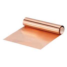 sourcing map Copper Sheet Roll 3500mm x 100mm x 0.03mm, 99.9% Pure Copper Strip 4" x 11.5ft 28 Gauge Copper Flashing Metal Foil Plate for Electricity DIY Projects (Multiple Sizes)