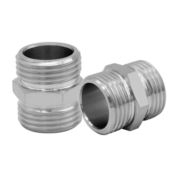 Stainless Steel Garden Hose Adapter 3/4" GHT Malex 3/4" GHT