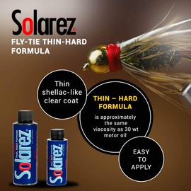 Solarez Fly Tie UV Cure Resin - Thin Hard Formula (4 oz Bottle) Fly Tying, Fly Fishing, Build Fly Heads and Bodies ~ Made in The USA