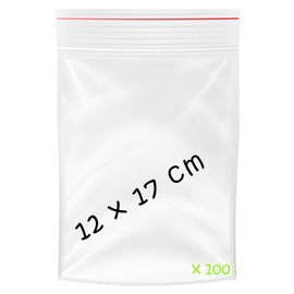 100 x LDPE Quick Release Zip Bags (120 x 170 mm = 100 Pieces)