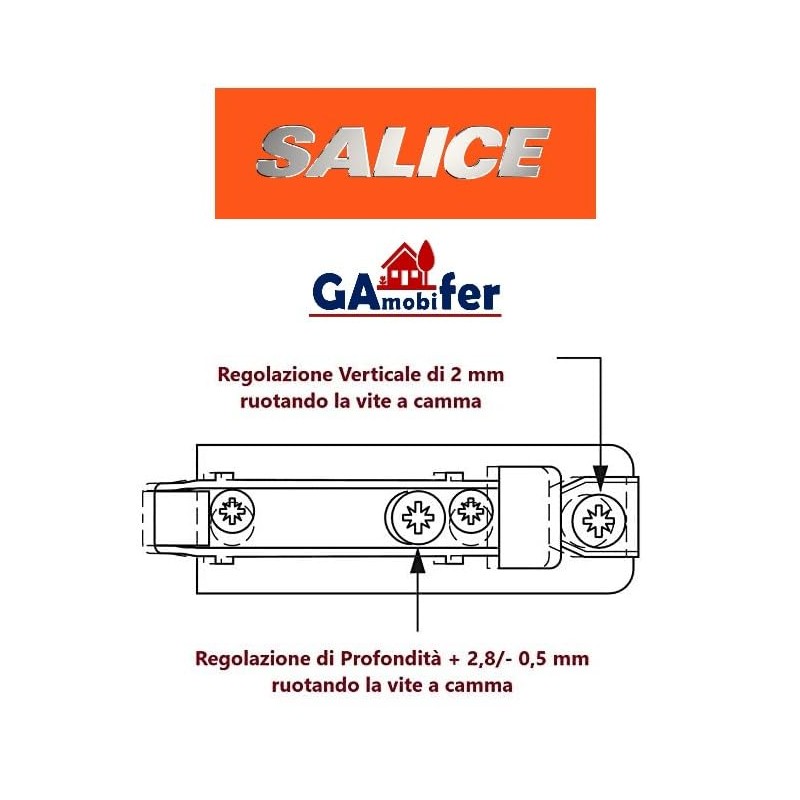 Salice Hinges Base with Quick Release and Quick Release (Cross,