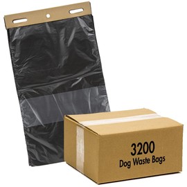 Zero Waste USA® 3,200 Commercial ONEpul® dog waste header bags - 30% larger than standard rolls - (32 headers of 100 bags = 3,200 bags)