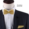 Gold Rhinestones Bow Tie for men women | Pre-tied Bow