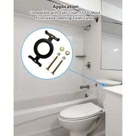 04-3817 Toilet Tank to Bowl Bolt Set Fit for Eljer Toilet and Most Flush Valve Opening Toilet Tanks with Gasket Solid Brass Kits