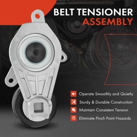 A-Premium Belt Tensioner Assembly with Pulley Compatible with Mazda 6 2003-2008, V6 3.0L, Petrol, Replace# 3M4E6B209CC, AJ5715980