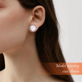 POBAISITER 4PCS Stainless Steel Ear Gagues Silverlight Tunnels for Ear Screw Fit Expander Stretcher Piercings