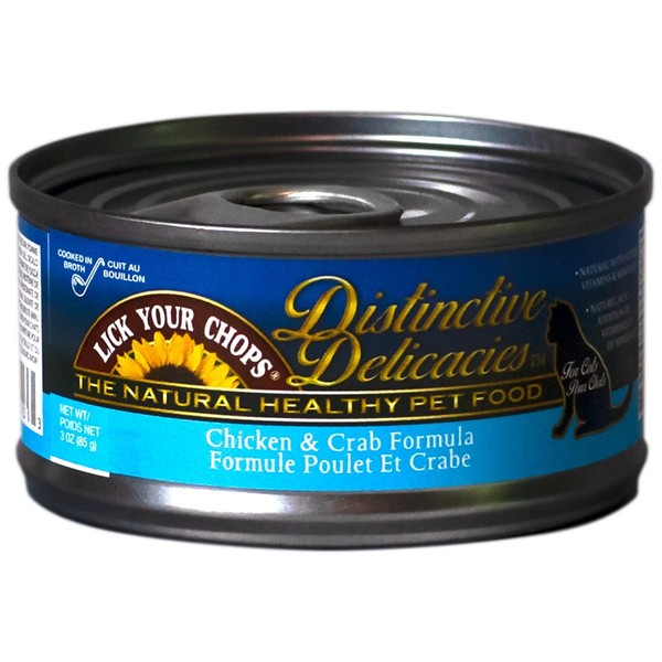 Lick Your Chops Cat Food Distinctive Delicacies Chicken & Crab